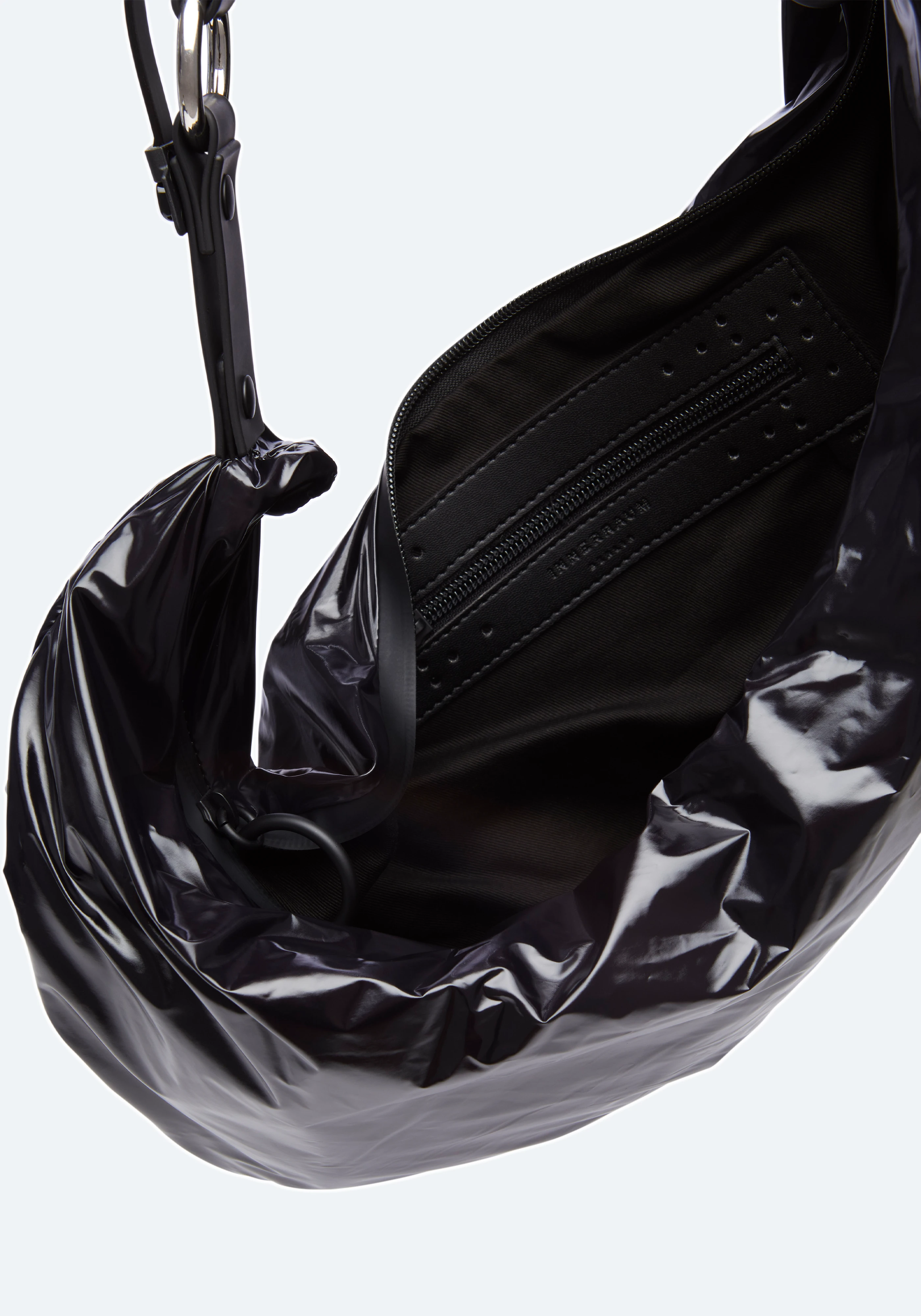 Object HM3 Half Moon Bag Black Shiny | sold out | IN0026.1